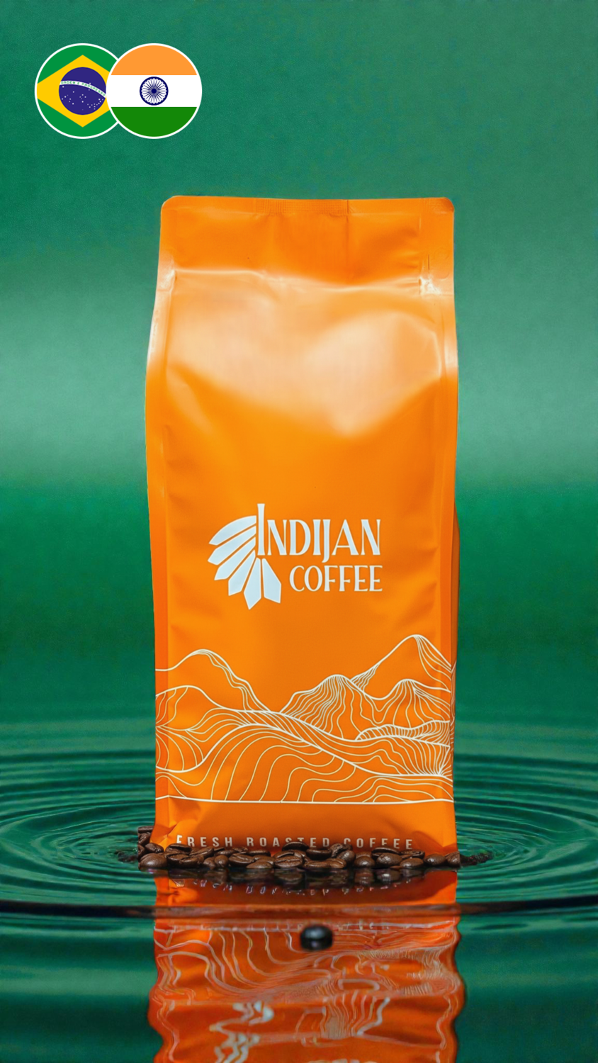 Бразилия арабика/Индия робуста - 80%/ 20%, 1кг Бразилия арабика/Индия робуста - 80%/ 20%, 1кг